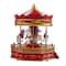 LED Lighted Animated and Musical Carousel Christmas Village Display - 9.25"